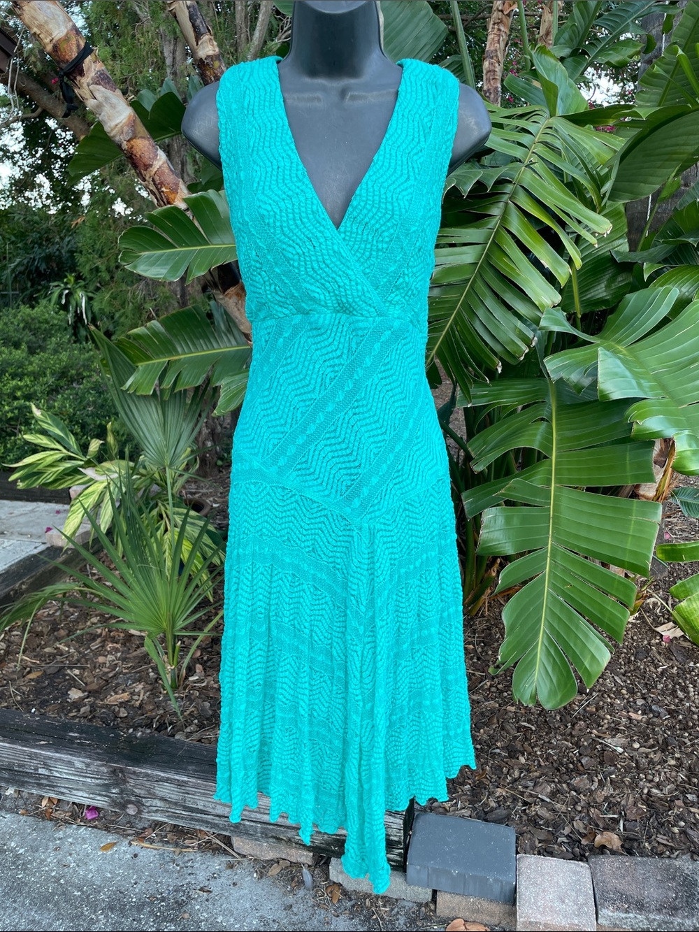 Drop waist , lace handkerchief, hem dress